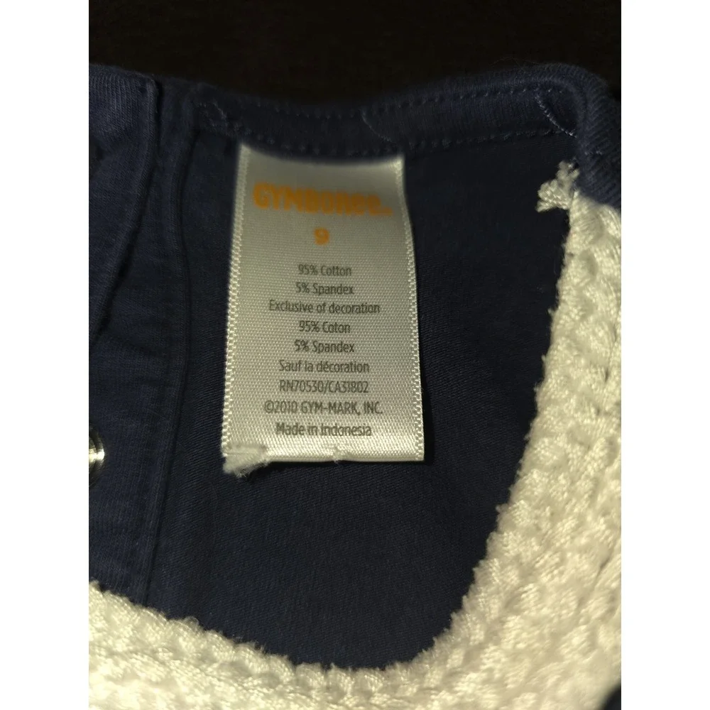 Gymboree cape‎ cod cutie navy blue romper rope neckline size 9